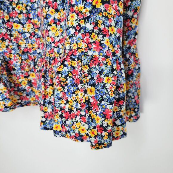 OLD NAVY Ditsy Floral Cami Mini Dress Size XXL Ruffle Smocked Pockets Tie - Picture 6 of 9